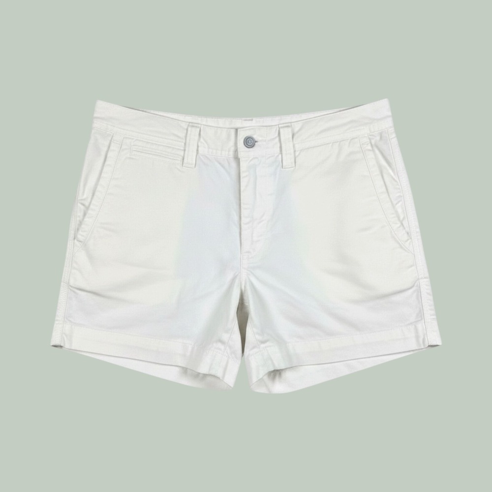 Polo‎ Ralph Lauren Shorts Womens 8 White Khaki Chino Midi Casual Summer Classic